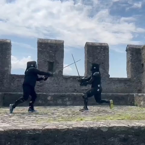 HEMA practitioners sparring